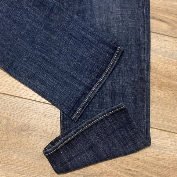 Women's American Eagle Denim Jeans Size 4 Blue Regular Artist Crop Stretch - Picture 7 of 11